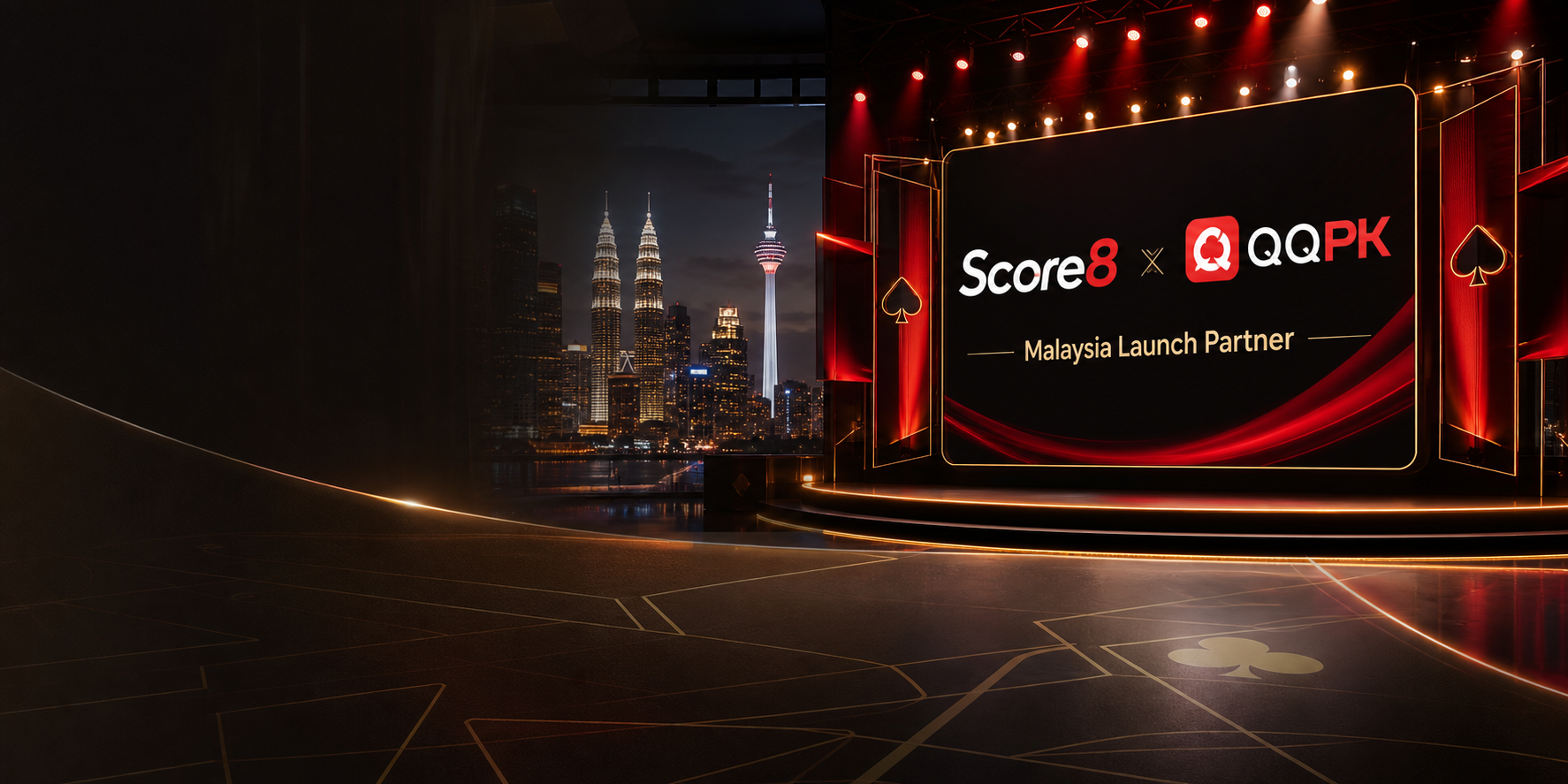 Score8 and QQPK Malaysia official partnership launch stage